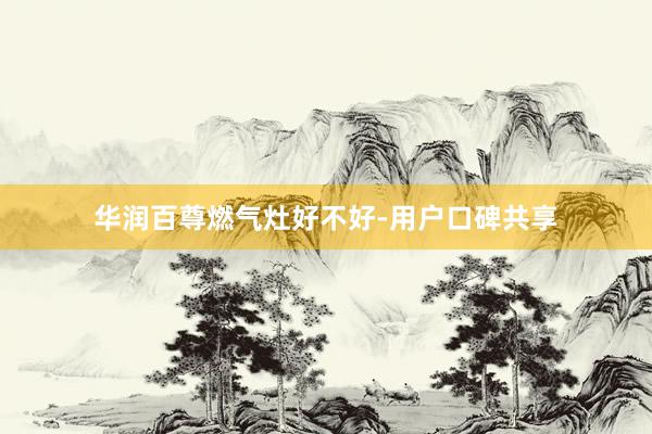 华润百尊燃气灶好不好-用户口碑共享