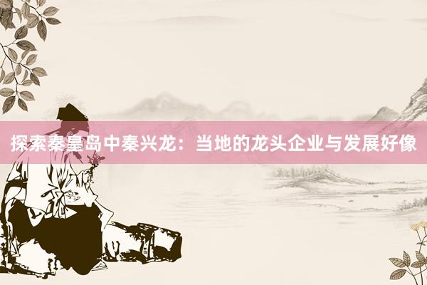探索秦皇岛中秦兴龙：当地的龙头企业与发展好像