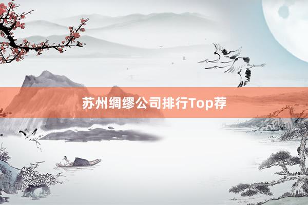 苏州绸缪公司排行Top荐